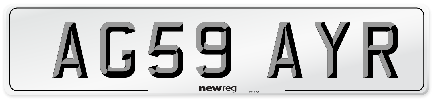 AG59 AYR Number Plate from New Reg